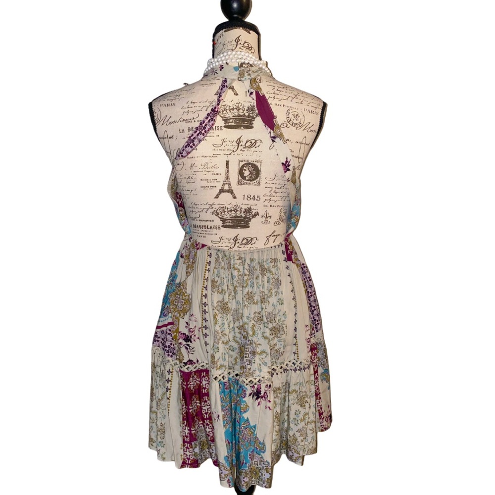 Anthropologie Multicolor Patchwork Mini Dress - image 2